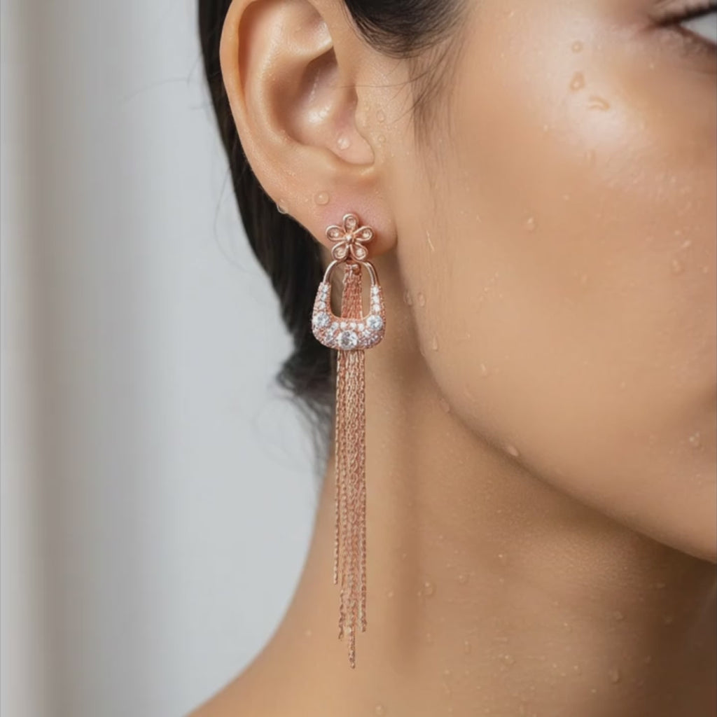 Floral Cascade Drop Earrings