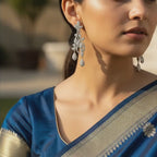 Floral Cascade Crystal Drop Earrings