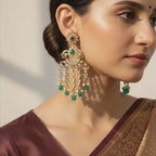 Meher Kundan Chandbali Earrings