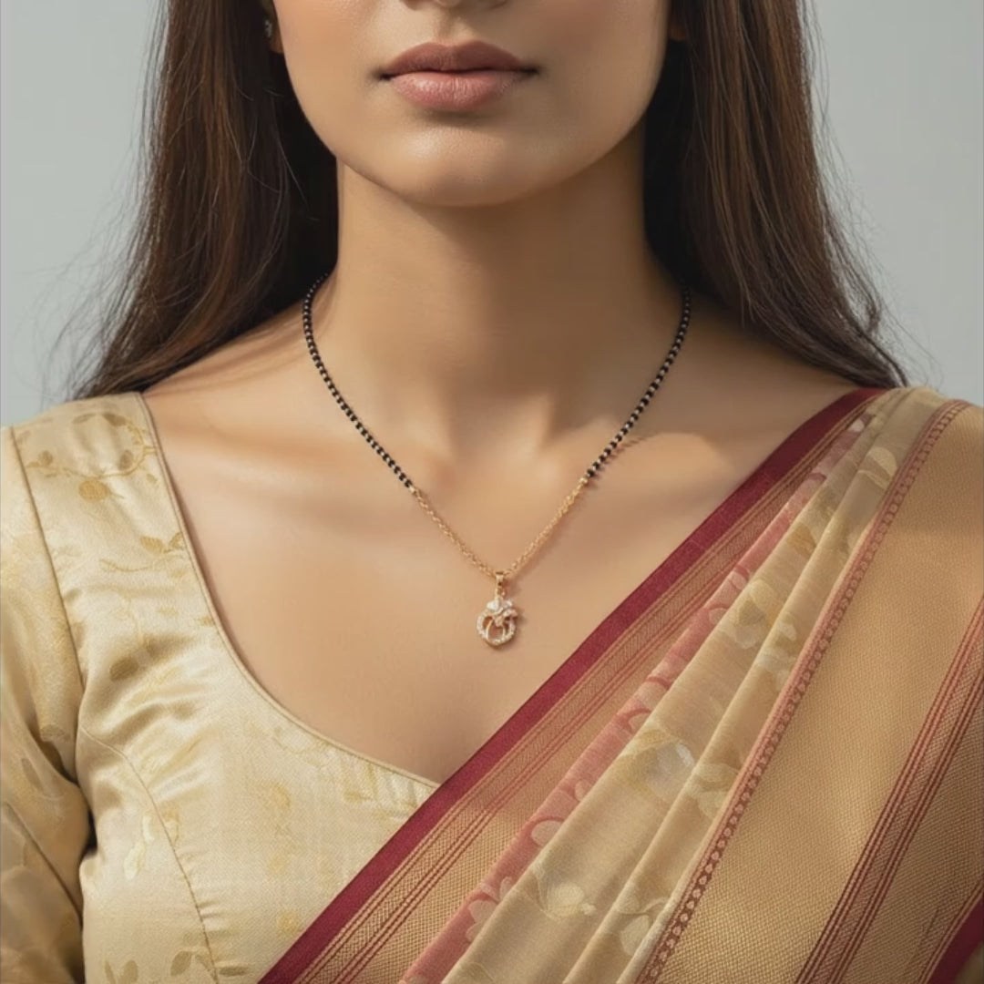 Floral Loop Mangalsutra Necklace