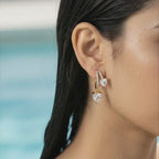 Dual Heart Drop Spark Earrings