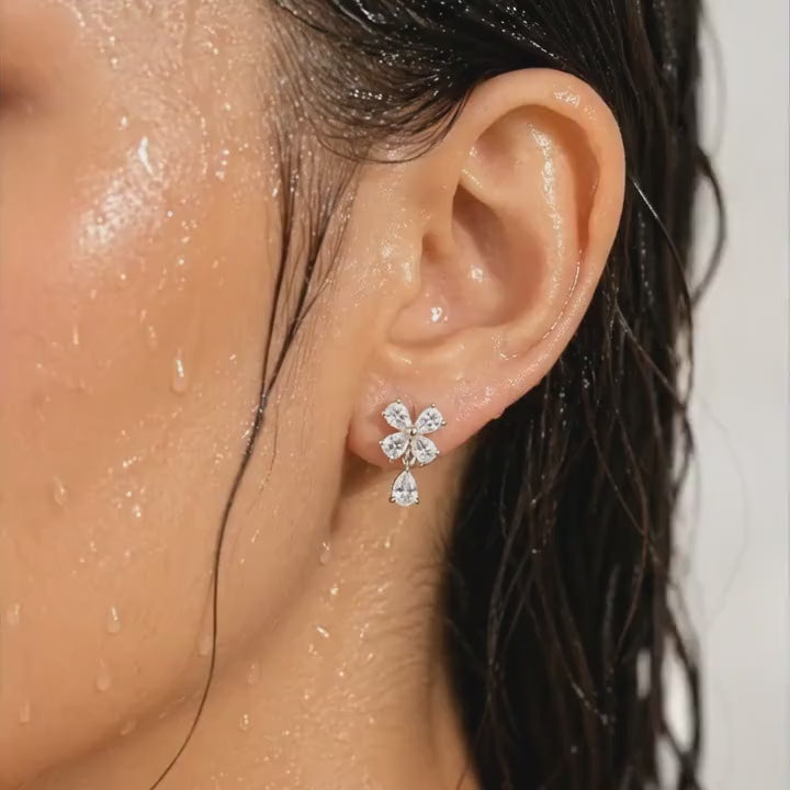 Whimsical Teardrop Butterfly Earrings