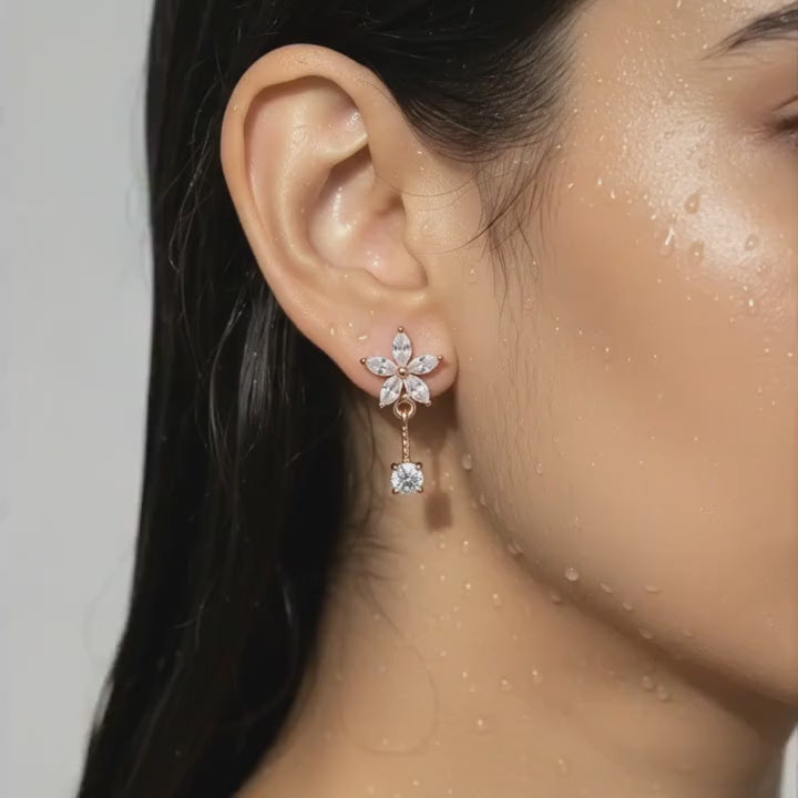 Radiant Floral Drop Earrings