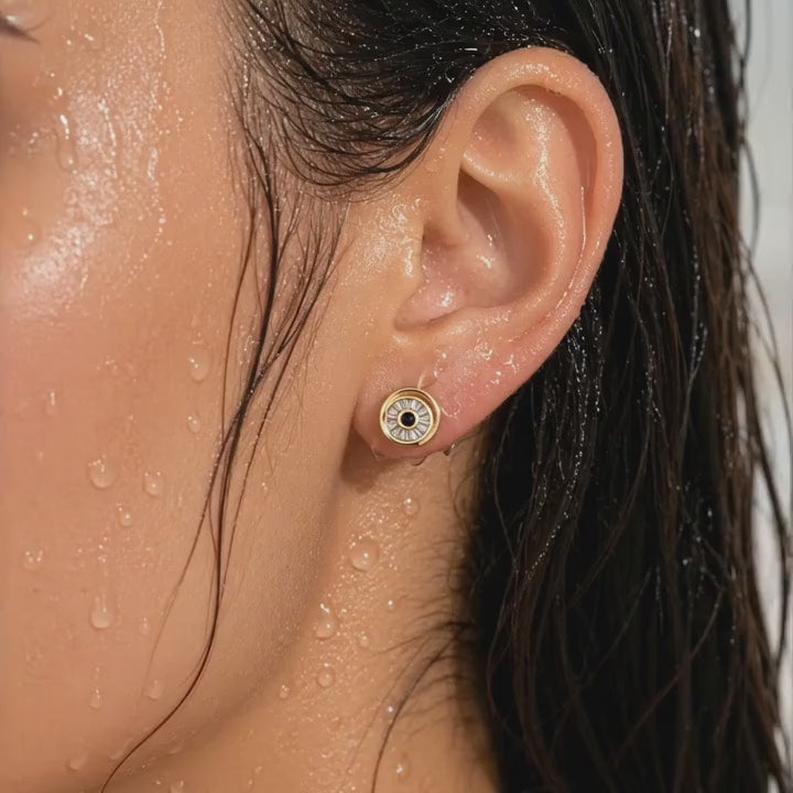 Modern Celestial Halo Earrings