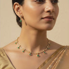 Delicate Emerald Jewelry Set