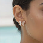 Blush Butterfly Stud Earrings