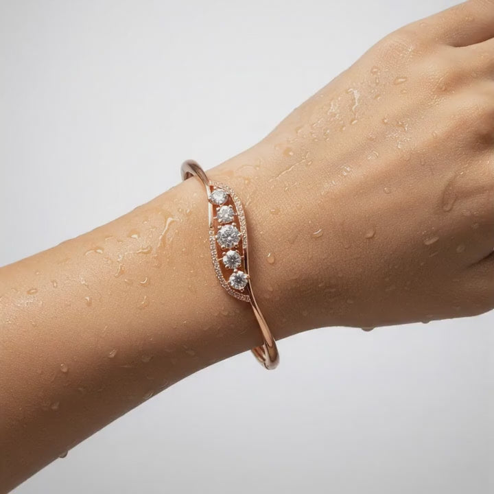Rose Gold Cascading Bracelet
