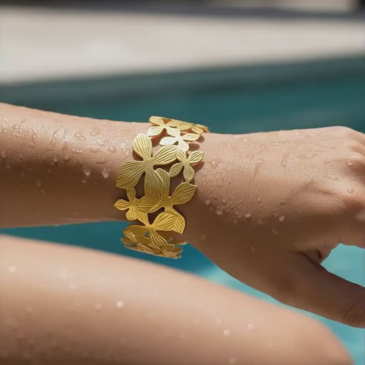 Botanical Bloom Statement Bracelet