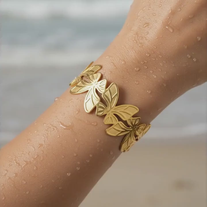 Butterfly Flight Sculpted Cuff Bracelet