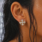 Whimsical Pinwheel Floral Earrings