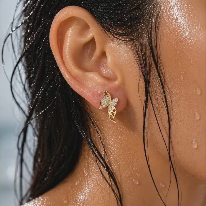 Whimsical Filigree Butterfly Earrings