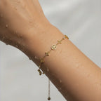 Geometric Charm Gold Bracelet