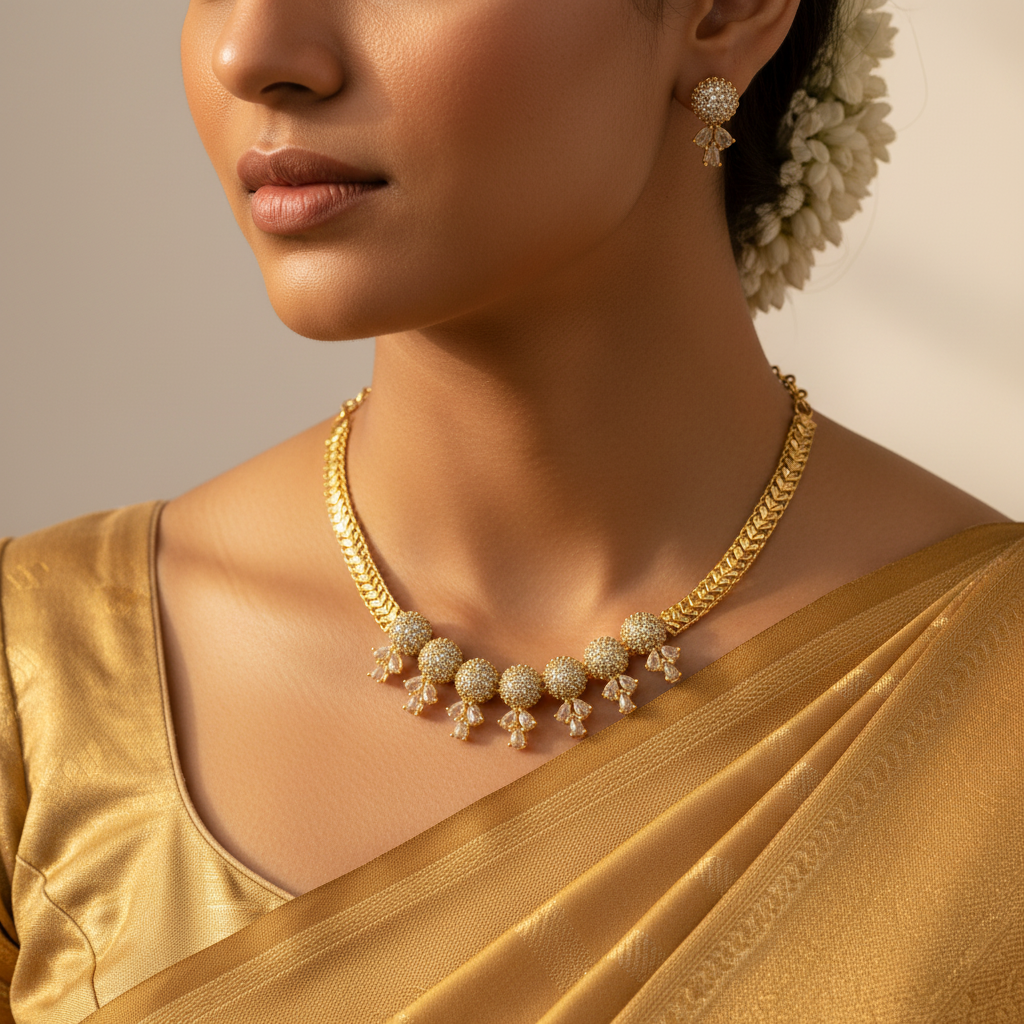 Sparkling Elegance Necklace and Earrings Set