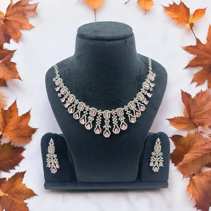 Frosted Elegance AD Necklace Set