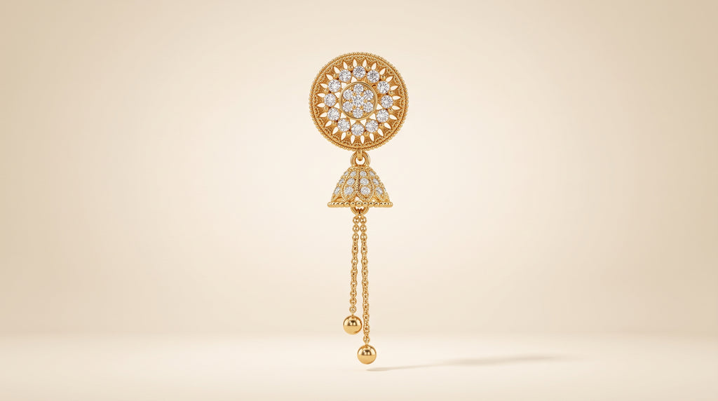 Radiant Halo Tassel Drop Earrings
