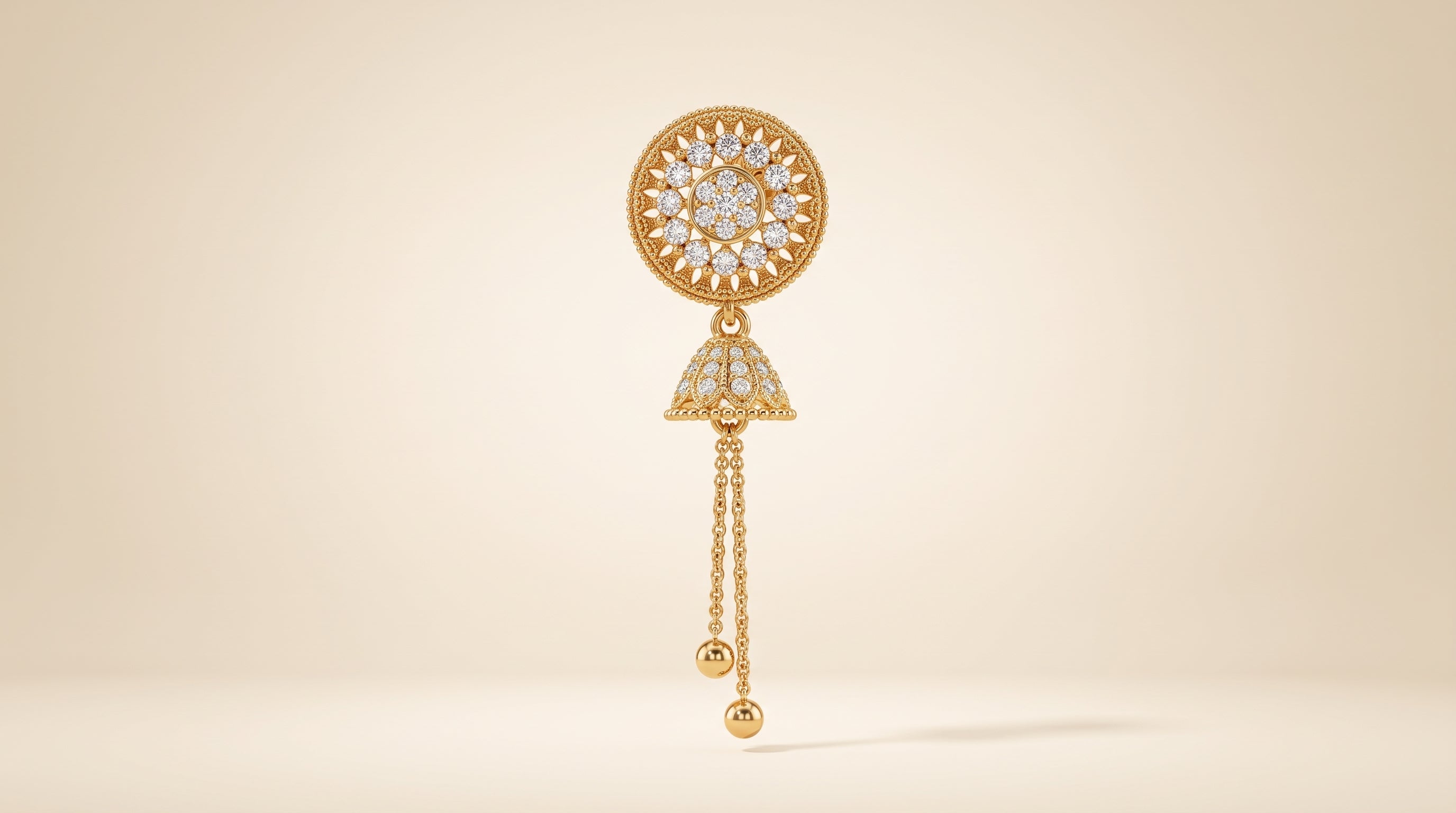 Radiant Halo Tassel Drop Earrings