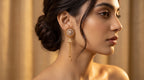 Radiant Halo Tassel Drop Earrings