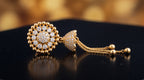 Radiant Halo Tassel Drop Earrings