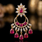 Rani Noor Kundan Chandbali Earrings - macro detail