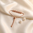 Rose Gold Sparkling Chain Bracelet — festive editorial view, Krystal Jewels