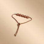 Rose Gold Sparkling Chain Bracelet — studio hero view, Krystal Jewels