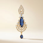 Royal Sapphire Cascade Statement Earrings - studio hero