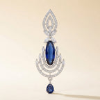 Sapphire Cascade Crystal Statement Earrings - studio hero