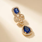 Sapphire Teardrop Cluster Statement Earrings - studio hero