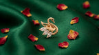 Swan Motif Elegance Stud Earrings