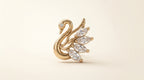 Swan Motif Elegance Stud Earrings