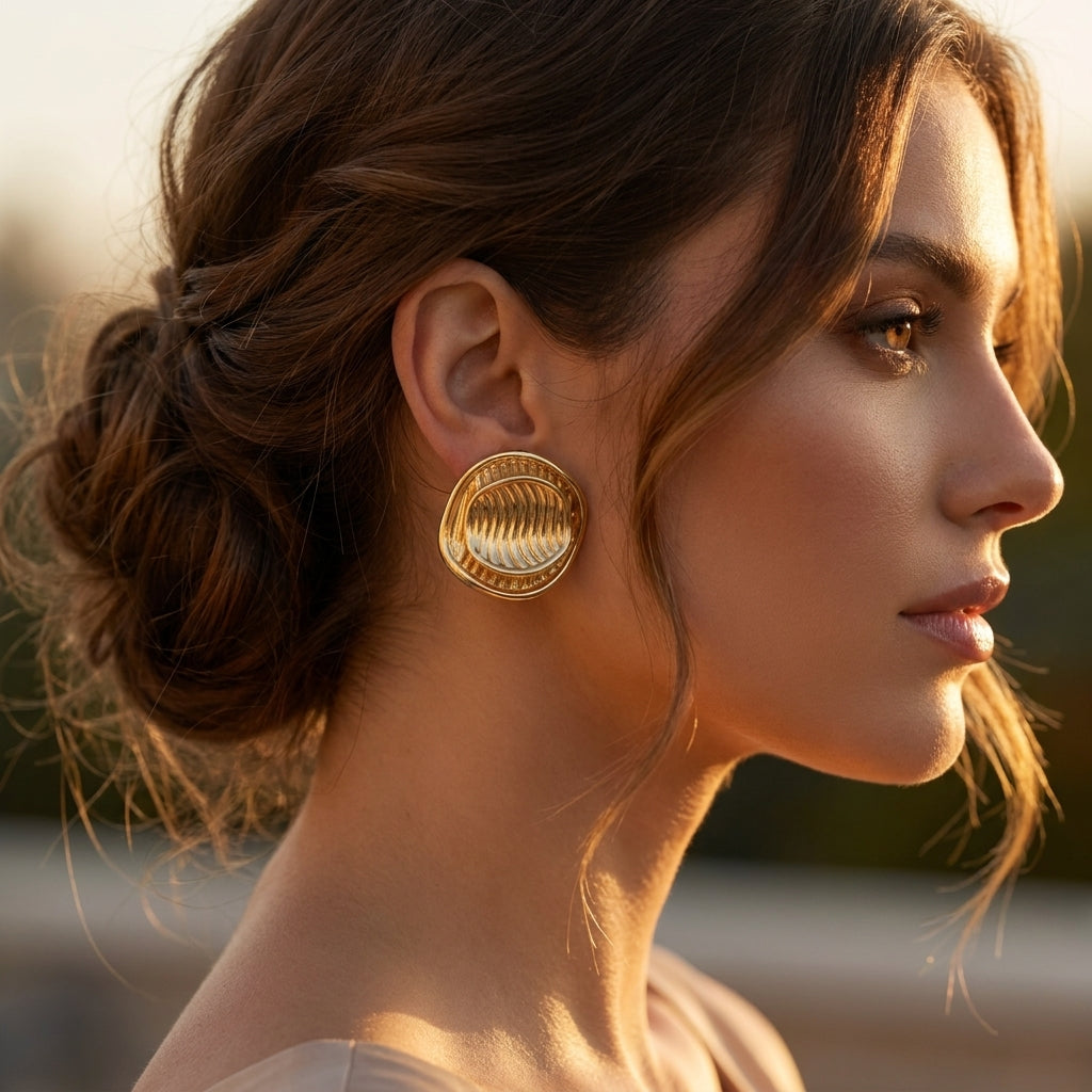 Textured Dome Earrings
