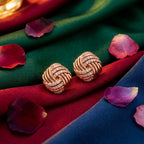 Textured Knot Stud Earrings