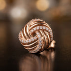 Textured Knot Stud Earrings