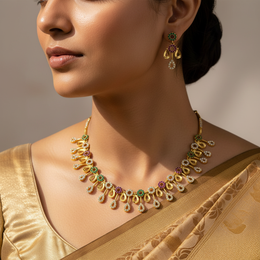 Royal Drops Necklace Set
