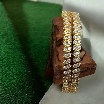 Radiant Crystal Bangle Set