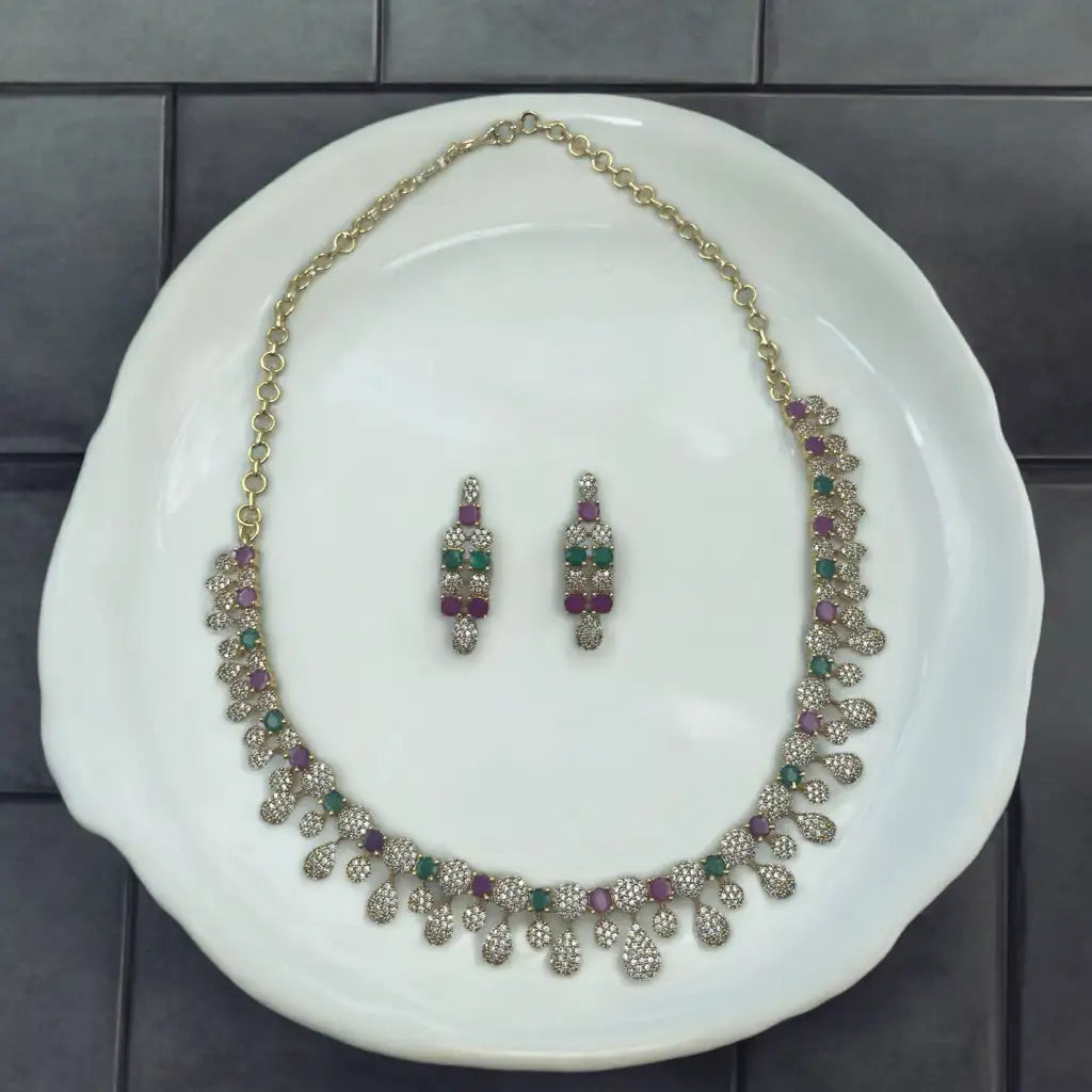 Elegant Amethyst Necklace Set