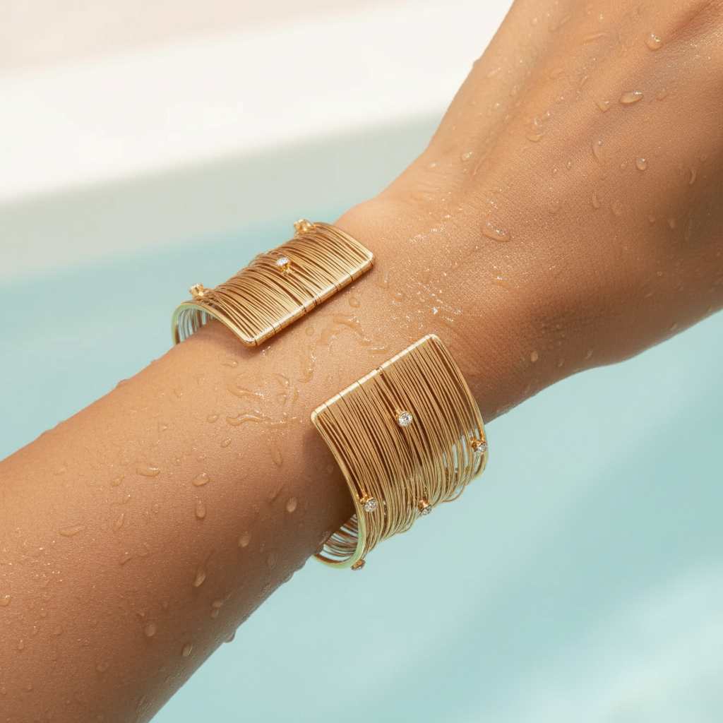 Golden Wire Cuff