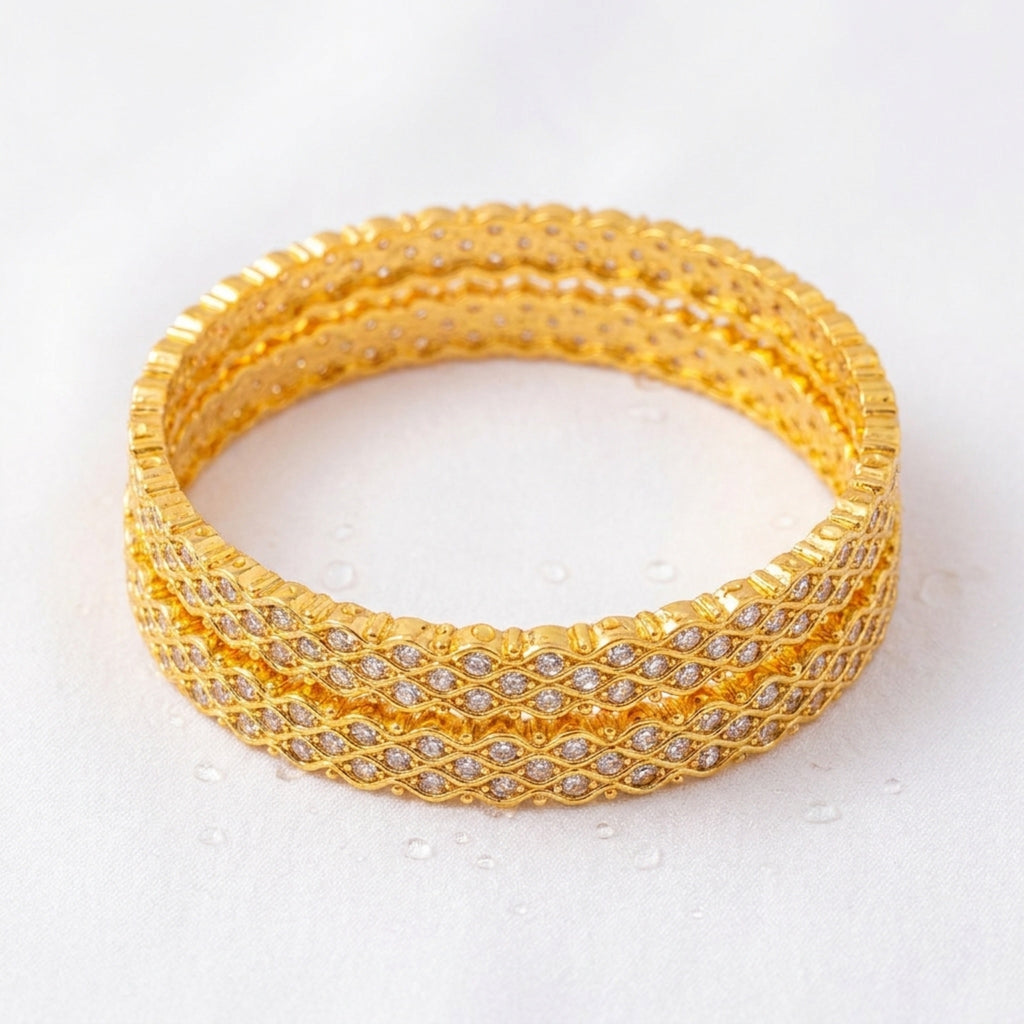 KJ-AI-GALLERY-v1 | Zirra Luxe Bangles — styling flat-lay | Krystal Jewels